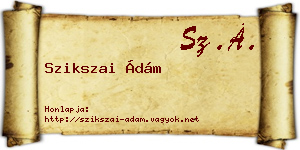 Szikszai Ádám névjegykártya